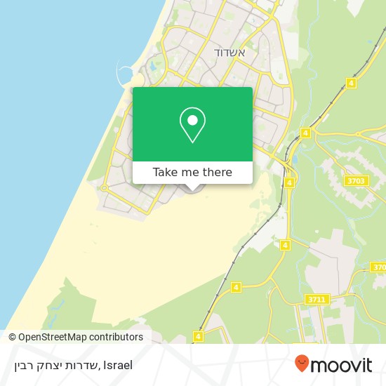 Карта שדרות יצחק רבין