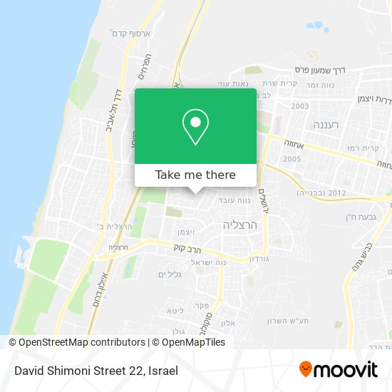Карта David Shimoni Street 22
