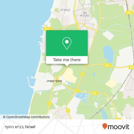 כביש החוף map