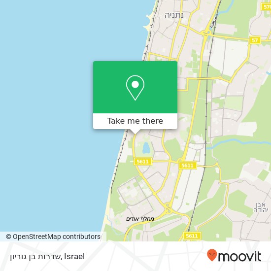 שדרות בן גוריון map