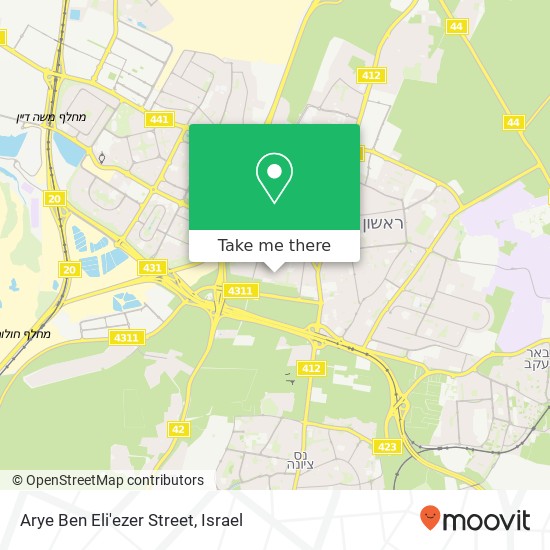 Arye Ben Eli'ezer Street map
