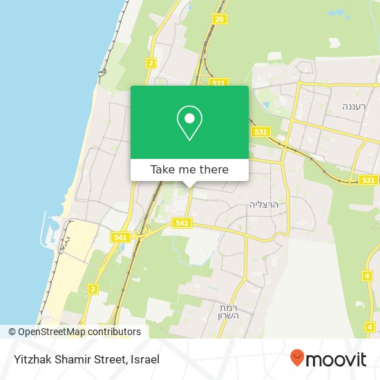Yitzhak Shamir Street map
