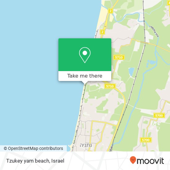 Tzukey yam beach map