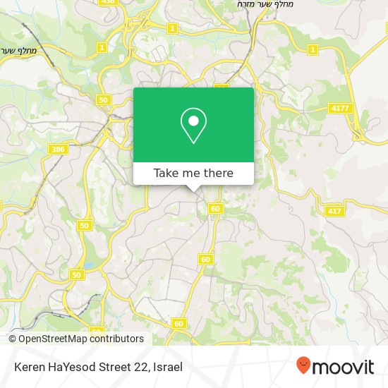 Карта Keren HaYesod Street 22