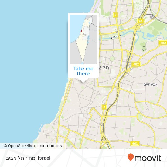 Карта מחוז תל אביב