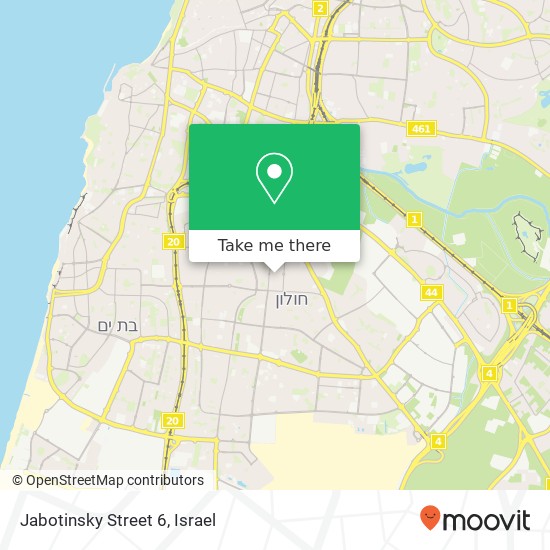 Jabotinsky Street 6 map