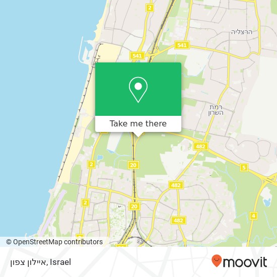 איילון צפון map