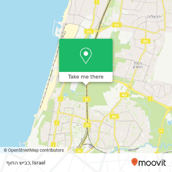 כביש החוף map