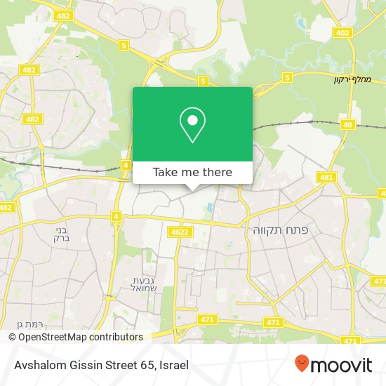 Avshalom Gissin Street 65 map