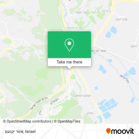 Карта אזור יקנעם