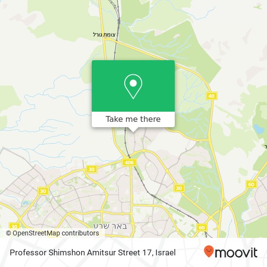 Professor Shimshon Amitsur Street 17 map