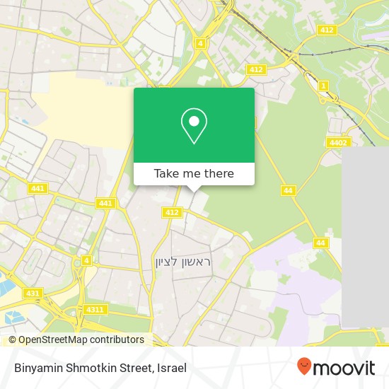 Карта Binyamin Shmotkin Street