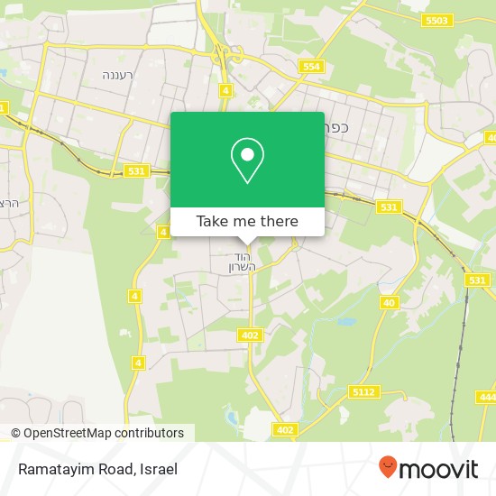 Карта Ramatayim Road
