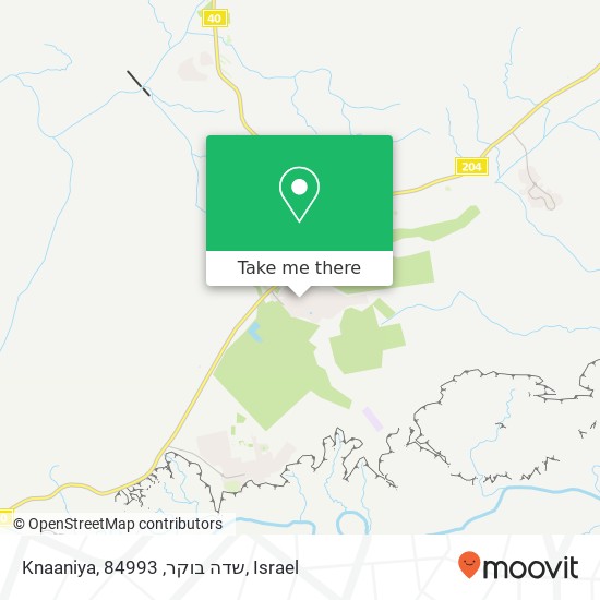 Knaaniya, שדה בוקר, 84993 map