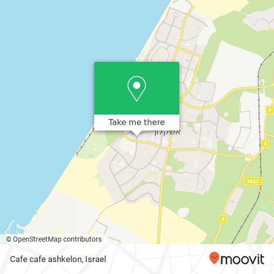 Cafe cafe ashkelon, הנשיא אשקלון, אשקלון, 78339 map