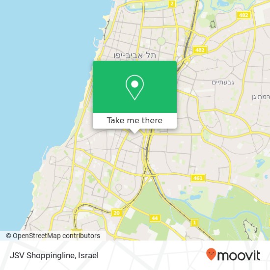 Карта JSV Shoppingline, יסוד המעלה נווה שאנן, תל אביב-יפו, 66055