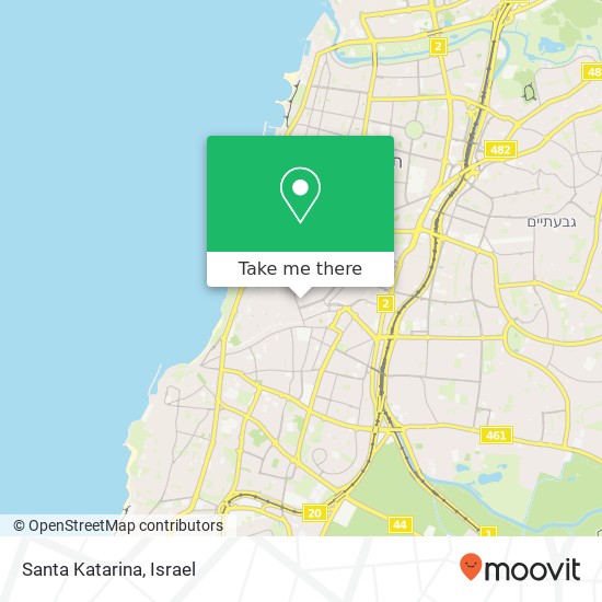 Карта Santa Katarina, הר סיני לב תל אביב, תל אביב-יפו, 67132