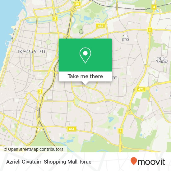 Карта Azrieli Givataim Shopping Mall