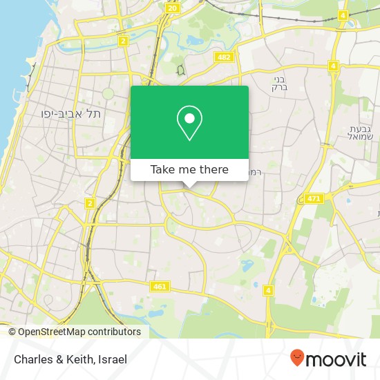 Charles & Keith, גבעתיים, 53000 map