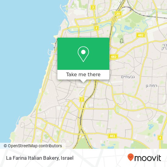 La Farina Italian Bakery, אלוף קלמן מגן גני שרונה, תל אביב-יפו, 60000 map