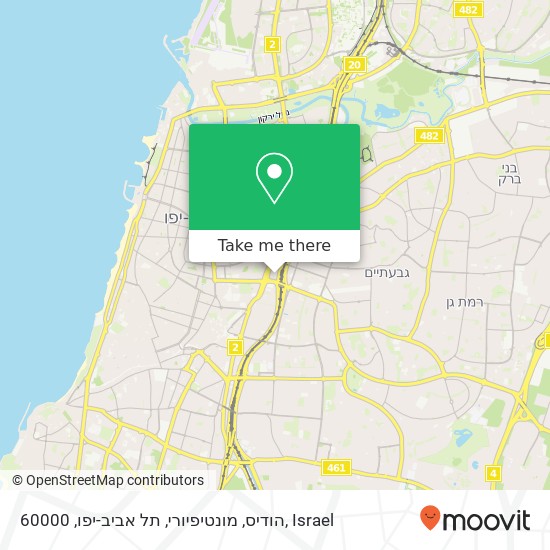 הודיס, מונטיפיורי, תל אביב-יפו, 60000 map