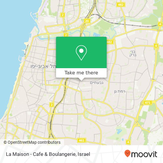 Карта La Maison - Cafe & Boulangerie, כצנלסון גבעתיים, 53214
