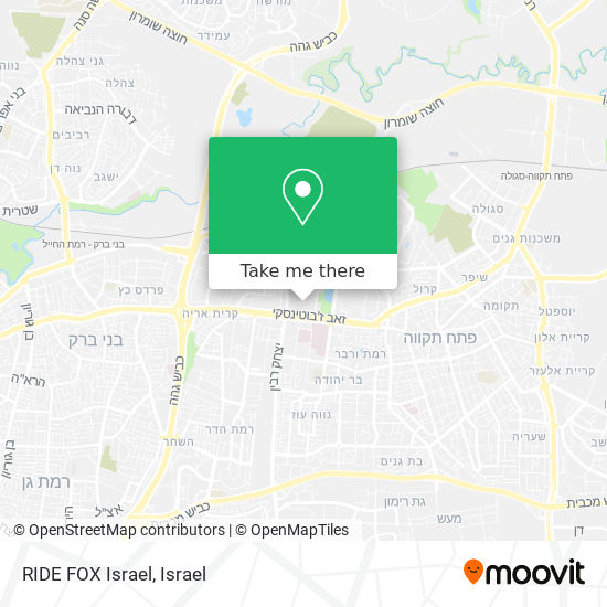 Карта RIDE FOX Israel