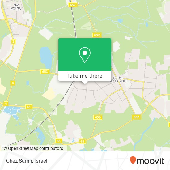 Карта Chez Samir, כרמל פרדס חנה-כרכור, 37000
