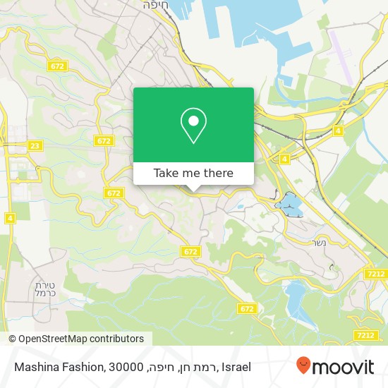 Mashina Fashion, רמת חן, חיפה, 30000 map