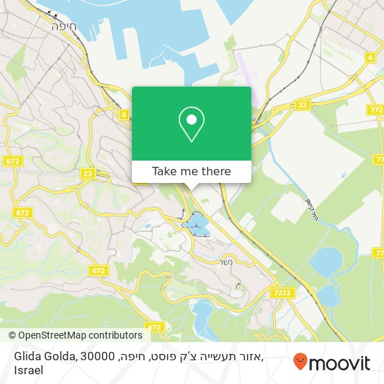 Glida Golda, אזור תעשייה צ'ק פוסט, חיפה, 30000 map