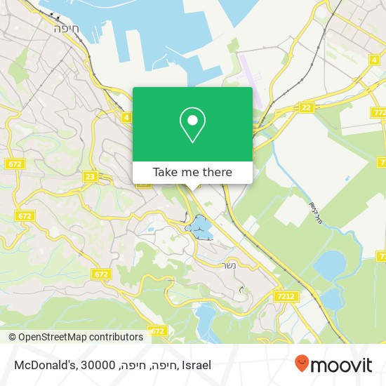 McDonald's, חיפה, חיפה, 30000 map