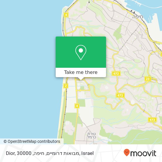 Dior, מבואות דרומיים, חיפה, 30000 map