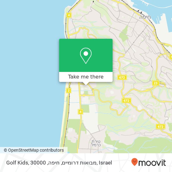 Golf Kids, מבואות דרומיים, חיפה, 30000 map