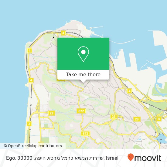 Ego, שדרות הנשיא כרמל מרכזי, חיפה, 30000 map