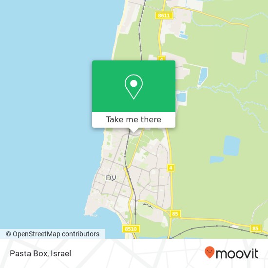 Pasta Box, אהוד מנור עכו, 24000 map