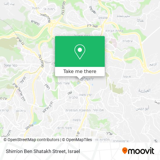 Карта Shim'on Ben Shatakh Street