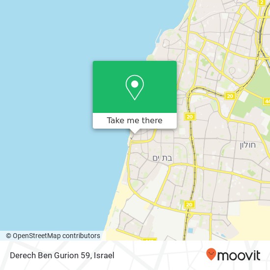 Derech Ben Gurion 59 map