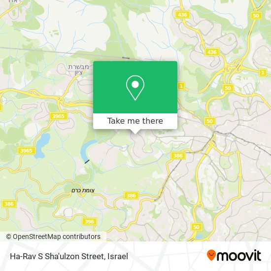 Карта Ha-Rav S Sha'ulzon Street