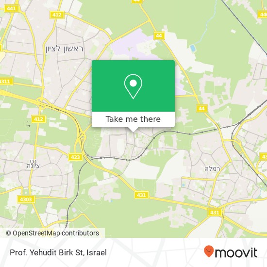 Prof. Yehudit Birk St map