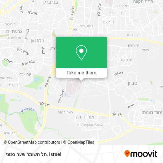 Карта תל השומר שער צפוני