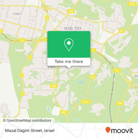 Mazal Dagim Street map