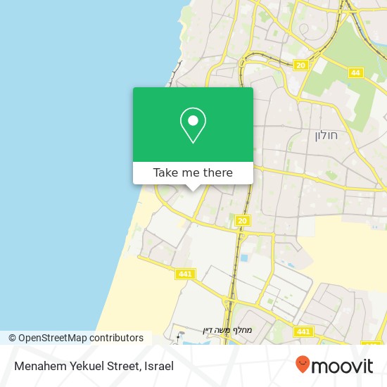 Карта Menahem Yekuel Street