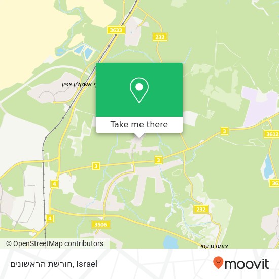 חורשת הראשונים map