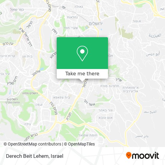 Derech Beit Lehem map