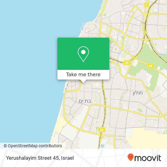 Карта Yerushalayim Street 45