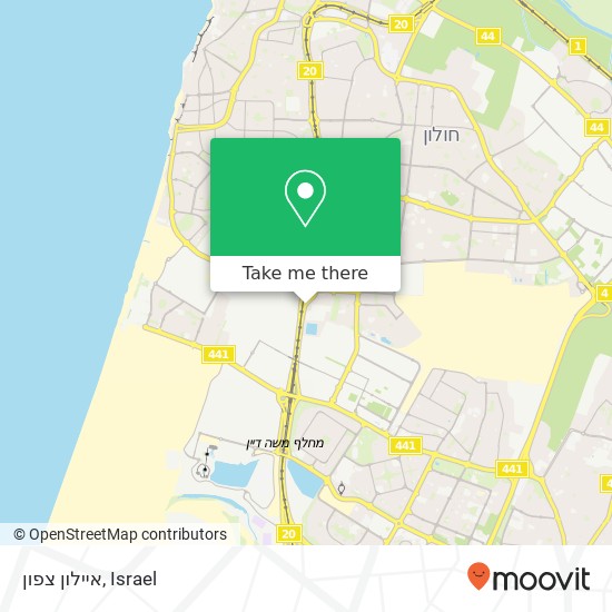 איילון צפון map