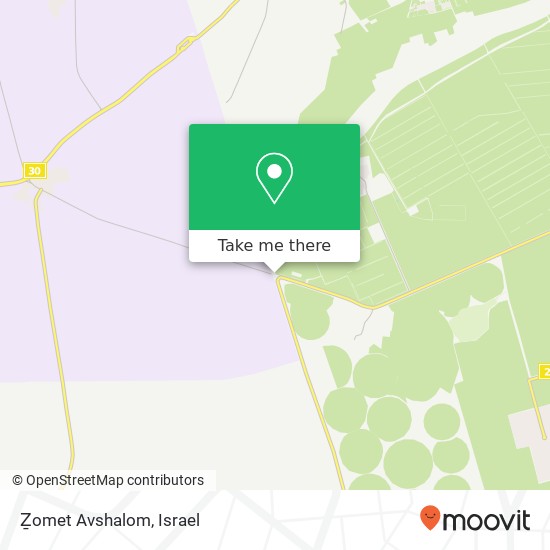 Карта Ẕomet Avshalom