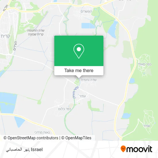 Карта نهر الحاصباني