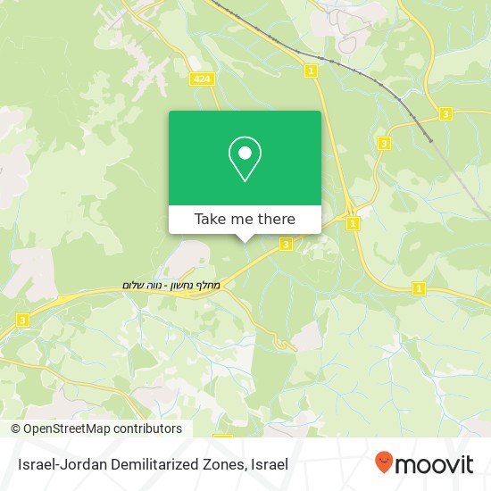 Israel-Jordan Demilitarized Zones map