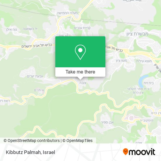 Kibbutz Palmah map